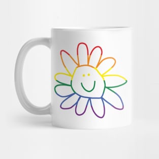 Pride Stripes Daisy Doodle Mug